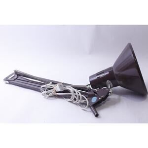 1970s Brown Office Desk Lamp, Swing Arm, Portable Lamp Articulating Mountable